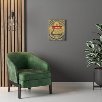 Novus Ordo Seclorum Illuminati Canvas [Blue & Gold] - Image 3